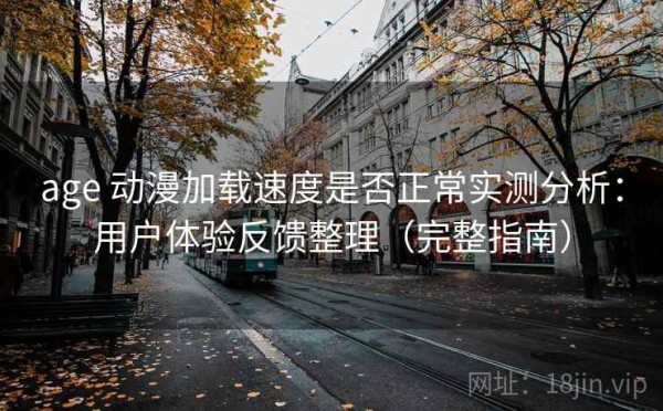 age 动漫加载速度是否正常实测分析：用户体验反馈整理（完整指南）