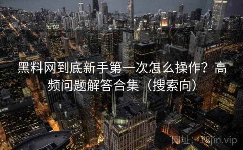 黑料网到底新手第一次怎么操作？高频问题解答合集（搜索向）