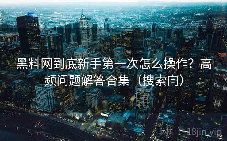 黑料网到底新手第一次怎么操作？高频问题解答合集（搜索向）