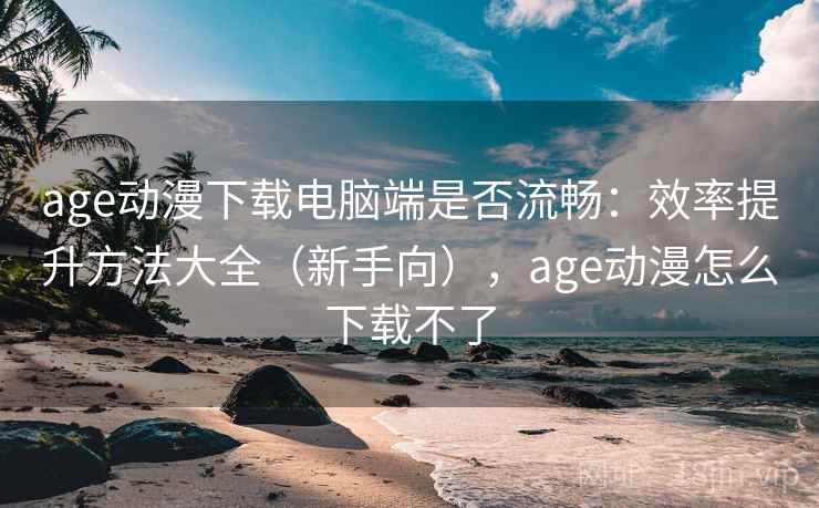 age动漫下载电脑端是否流畅：效率提升方法大全（新手向），age动漫怎么下载不了